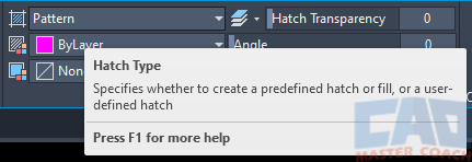 Hatch Creation Tab - Properties - Pattern