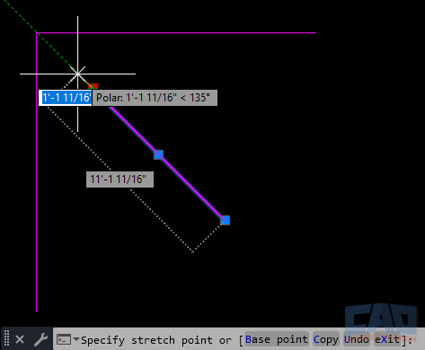 Using Object Snaps with line editing in AutoCAD