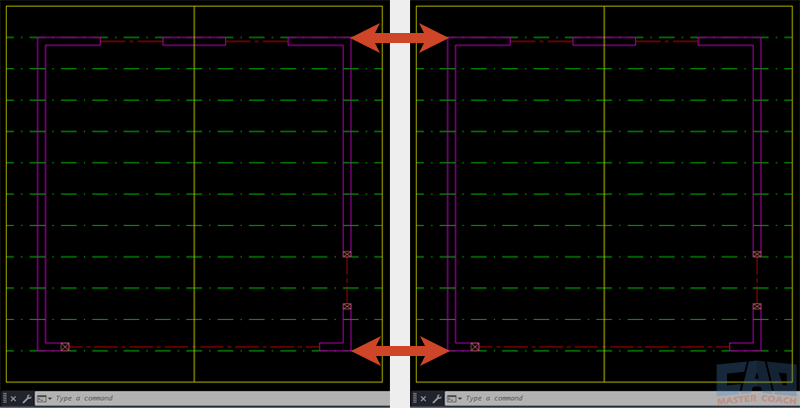 COPYBASE Alignment Example Using COPYBASE to align floor plans precisely between drawings.