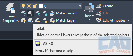 AutoCAD Layer Isolate AutoCAD Layer Isolate