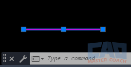 Editing AutoCAD lines with grips at endpoints and midpoints