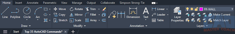 AutoCAD Ribbon
