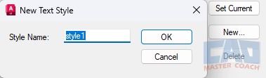 Creating a New Text Style Creating a new text style in AutoCAD