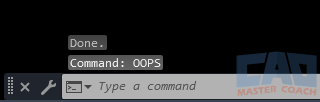 Restore the last object erased with OOPS in AutoCAD