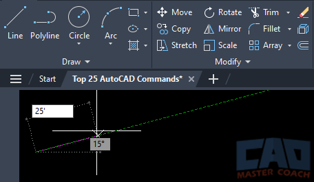 Line - Second Point - Relative Distance Relative Angle