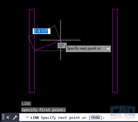 Incorrect Polar Tracking angle settings causing alignment issues in AutoCAD