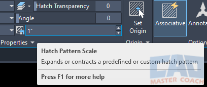 Hatch Creation Tab - Hatch Scale