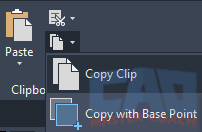 AutoCAD COPYCLIP Command - Ribbon