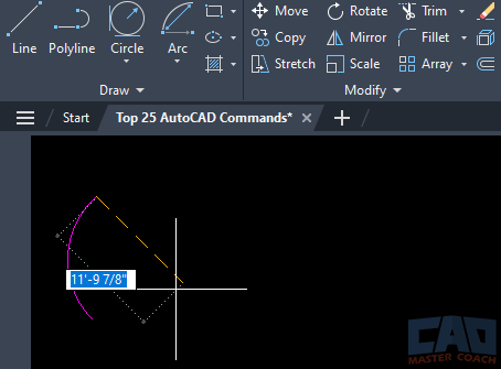 Arc - Start Center Length
