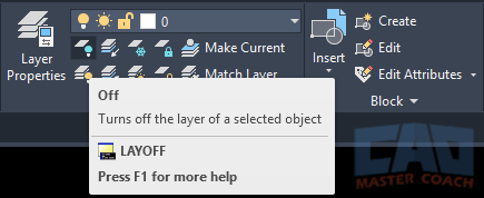 AutoCAD Layer Off AutoCAD Layer Off