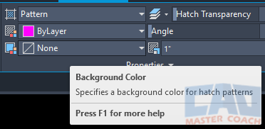 Hatch Creation Tab - Background Color