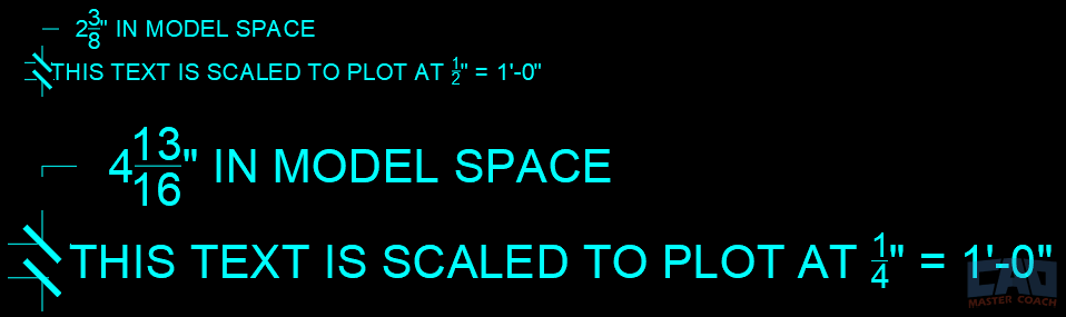 AutoCAD Text Scaling Example