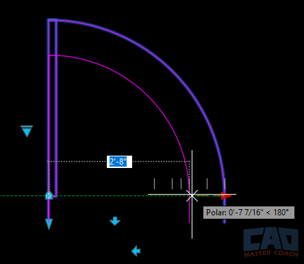 AutoCAD dynamic block with stretch grips to resize door geometry. AutoCAD dynamic block with stretch grips to resize door geometry.