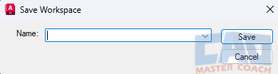 AutoCAD Save Workspace