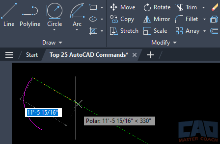 Arc - Center Start Length