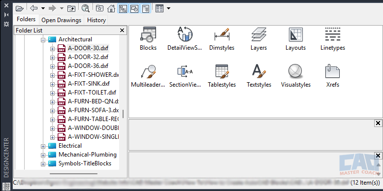 Organized AutoCAD block library folders by discipline for efficient drafting. Organized AutoCAD block library folders by discipline for efficient drafting.