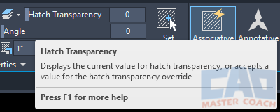 Hatch Creation Tab - Hatch Transparency