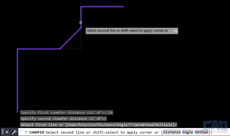 Polyline Chamfer Distance Example Chamfer distance applied to a polyline