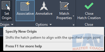 Hatch Creation Tab - Hatch Origin