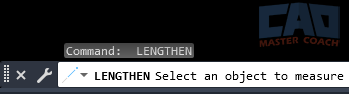 AutoCAD LENGTHEN command access from ribbon and command line