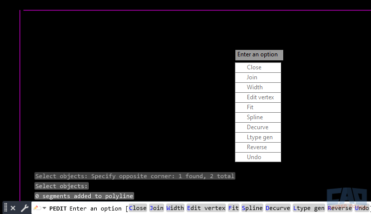 PEDIT Join Fails Due to Small Gaps Lines that appear connected but cannot be joined with PEDIT