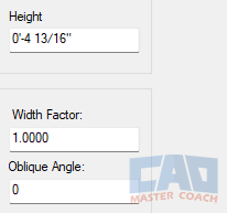 Text Style Size Controls Text style height and width factor settings in AutoCAD